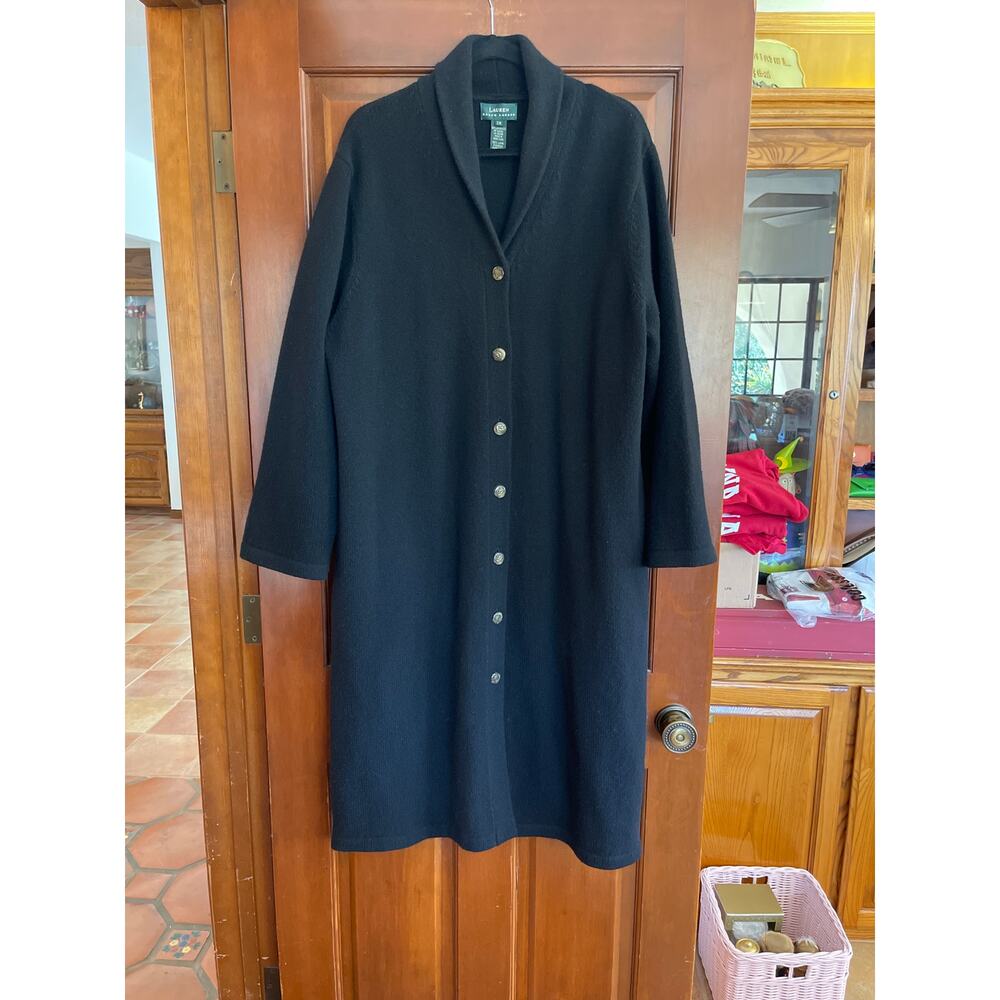 Lauren Ralph Lauren long button down lambswool cardigan size 2X